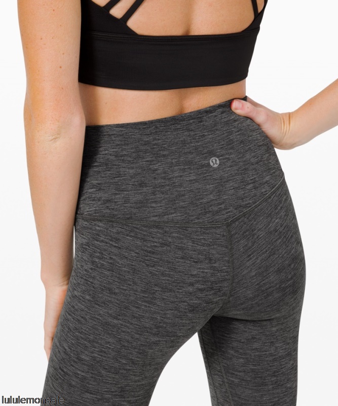 Lululemon Damen DELULU020 | Schwarz Meliert Align Hochhaushose 25